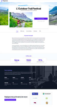 Page projet Osponso